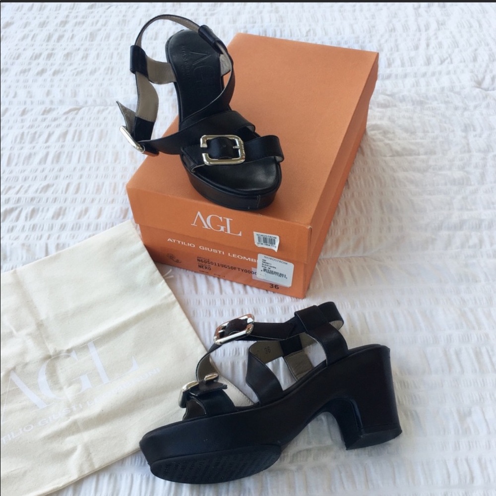 AGL Strappy Sandal Platform Heel Italy Shoes